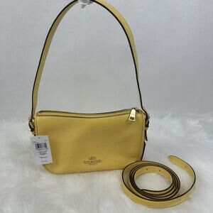 Coach Kailey Shoulder/Crossbody Bag In Pebble Leather/Yellow CY707 NWT